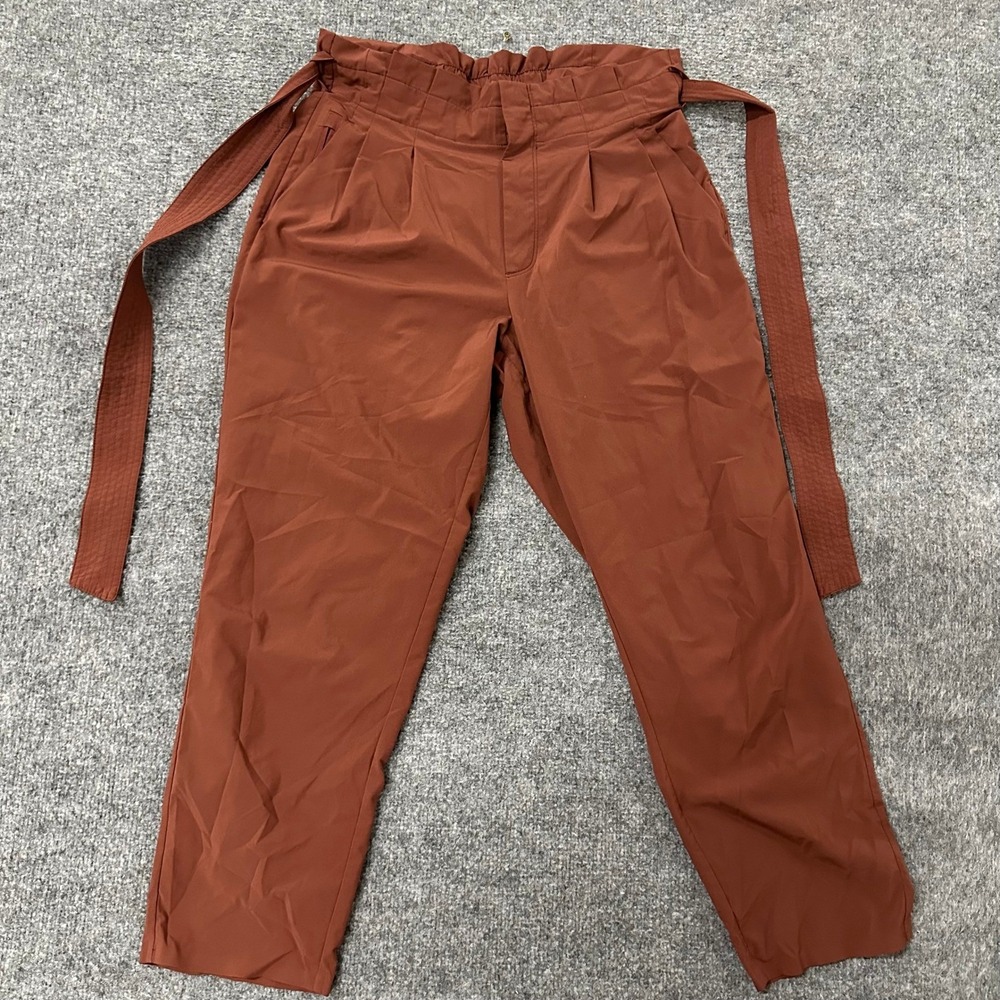 Athleta Skyline Pant II Womens Size 6P Brown Paperbag Waist Stretch Joggers